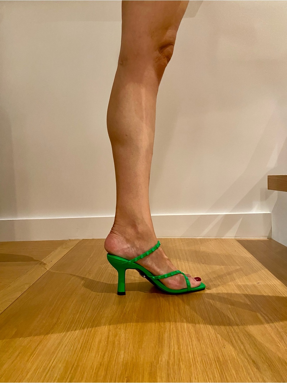 Rebecca Minkoff Green Strappy High Heel Sandals - Women's Dress Heels. Size 7